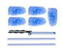 Duster for Cleaning - 180 Degree Adjustable Washable Bendable Spider Web Brush Ceiling Cleaning Kit,Cleaner for Wet or Dry Ceiling Fan Furniture Interior Roof Floor Car Blind Outdoor