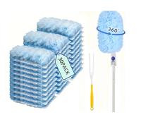 Duster Refill for Swiffer Duster, 360 Dusters Heavy Duty Refills, Multi Surface Disposable Duster Kit Unscented for Home, Office, Furniture (30 Count + 3FT Extended Handle + 1 Handle)