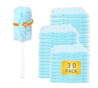 Duster Refills compatible with Flash Duster Dust Magnet Refills, 360° Trap & Lock 100% of Household Dust, Hair & Allergens - Compatible with Flash Ergonomic Handle (Blue-30)