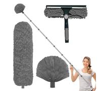 Duster With Extension Pole - Microfiber Long Handle Cobweb Duster | Multi-Function Ergonomic Dusting Cleaning Supplies For Shelf Wall Window Сleaning Comfort