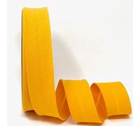 Duster Yellow Byetsa 30mm Polycotton Bias Binding on 2m Length (N.B. This is a Cut from a roll, Presented on a Bertie's Bows Ribbon Card)