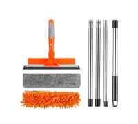 Dusters for Cleaning Extendable - Reusable Dusting Cleaning Supplies,Extended Duster Stainless Steel Pole - for Indoor Outdoor Home Office Window Glass Door Wall Ceiling Fan Furniture