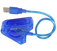 DUSTEWQ Replacement USB Controller Converter Adapter Compatible 2-in-1 PS2 PSX PS1 to PS3/PC Laptop (Blue, 18 inch)