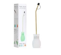 DustFlux Diatomaceous Earth Duster, Powder Duster Kit with Long Copper Tube & Folding Funnel, Indoor/Outdoor Silicone Sprayer Heavy Duty Bulb Applicator for Home, Garden and Agricultural Use - White