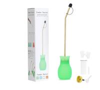 DustFlux Diatomaceous Earth Duster, Powder Duster Kit with Long Copper Tube & Folding Funnel, Indoor/Outdoor Silicone Sprayer Heavy Duty Bulb Applicator for Home, Garden and Agricultural Use - Green