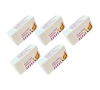 DustFree Pencil Erasers, White, Pack of 5, Medium, Multipack Rubbers, Durable Soft Erasers, Ideal for Office Home School Classroom Use, iZOFAX Black Ball Pen