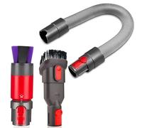 Dusting Brush + Flexible Extension Hose+Combi Brush Compatible with Dyson V15 V7 V8 V11 V10 Vacuum Cleaner,Bristle Dust,Removal Scratch-Free Dusting Brush,Replacement for V8 Cordless Vacuum Parts
