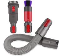 Dusting Brush + Flexible Hose + Combination Brush Compatible with Dyson V15 V7 V8 V11 V10 Vacuum Cleaner Scratch Free Dusting Brush Replacement for Vacuum Parts