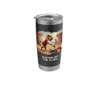 Dusting Off The Oldies Funny Dino Paleontology Dinosaur Fan Stainless Steel Insulated Tumbler