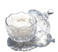 Dusting Powder Container, Dusting Powder Container with Lid, Crystal Jar Soft Washable Reusable for Storing Candy or Jewelry