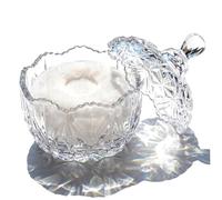 dusting powder container, Dusting Powder Container with Lid, Crystal Jar Soft Washable Reusable for Storing Candy or Jewelry