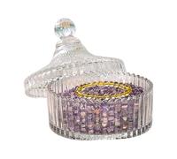 Dusting Powder Jar 800ml Glass Beauty Pufff Box