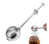Dusting Wand for Baking | Stainless Steel Fine Mesh Sprinkler with Spring-Operated Handle - Bakers Dusting Wand Flour Dispenser | for Cinnamon Pepper Starch Spices Tea Cocoa