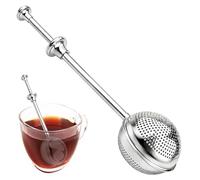 Dusting Wand - Sturdy Stainless Steel Long Handle, Flour Duster, Tea Infuser Ball Loose Leaves Strainer | Sugar Shaker for Tea, Flour, Sugar, Cocoa, and Other Powders