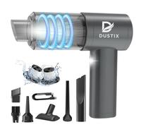 DUSTIX Handheld Vacuum Cleaner Cordless, Powerful 10000PA Dual Gear Suction, Portable, Lightweight & Mini Vacuum, Car Hoover, for Car, Office, Home & Kitchen - Essentials for Cleaning & Blowing