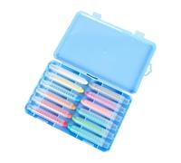 Dustless Writing Chalk, 12 Pieces Colored Chalk, 2.95 Inches Sidewalk Pen with Safe Formula, Water Soluble Classroom Marker, Blackboard Pen with Colorful Design, Art Tool for School