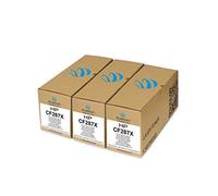 duston 3x CF287X, 87X Regenerated black toner cartridge, compatible with P Laserjet Pro M501 Enterprise M506 M527