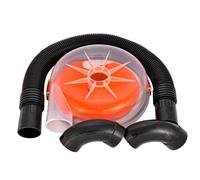 Dustopper PRO, Low-Profile Dust Collector for Shop Wet/Dry Vacuums. Includes High-Flow 90 Degree Sweep Elbows and Connection Hose. Fits Standard 5 Gallon Buckets, Made in USA, DT10000