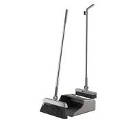 Dustpan and Broom Set - Sweeping Cleaning Tool for Floors | 3 Pieces Including with Handheld Dustpan, Brush Broom Set Extendable Handle, Lightweight Ergonomic Design for Home Kitchen Garage Dorm