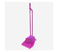 Dustpan and Brush | Long Handled Dustpan and Brush Set Making Cleaning an Easier Chore | 2 Piece Set for Sweeping Cleaning Home Office by Karrma Ltd (Pink)