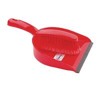 Dustpan and Brush Set Red (Soft bristled Handle) 102940RD+ Finchley Pen Free
