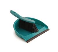 Dustpan and Brush Set Soft Bristles Green [SET] Free Finchley Refill Pen (1)