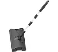 Dustpan and Brush Set, Sweeper Hand Push Broom Set Combination Household Shovel Wipe The Ground Sweep A Single Artifact(Black)