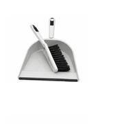 Dustpan and Brush Set with Soft Bristle Hand Brush & Durable Plastic Dustpan| Handheld Cleaning Set for Home Kitchen Office Floor Dust Cleaning | Compact Household Cleaning Tool Silver Finish