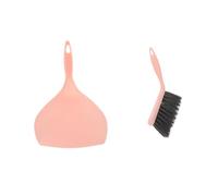 Dustpan and Brush Sets 1Set Desktop Cleaning Broom Mini Dustpan and Small Brush Set for Desk Keyboard Air Vent Home Office Dorm Use(Pink)