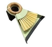 Dustpan and Brush Sets Compact Brush & Dustpan Set, Portable Handheld Broom for Quick Cleanups Bamboo Hand and Small Crumb Sweeper Home for Household Cleaning(Color 02)