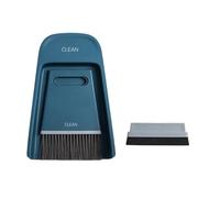 Dustpan and Brush Sets Small Broom Dustpan Set Mini Desktop Cleaning Tools Desk Garbage Clean Shovel Household Accessories Broom and Dustpan Set for Household Cleaning(Blue-19.5x13.8cm)