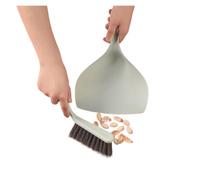 Dustpan and Brush Sets Small Broom Dustpan Set Pattern Keyboards Cleaning Mini for Household Cleaning(Green-29x19xcm)