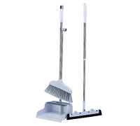 Dustpan and Brush Sets, Sweeper Dustpan Set Household Soft Bristles Bathroom Magic Scraping Water Non-Stick Hair Sweeping Plastic Broom
