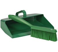 Dustpan & Medium Hand Brush Set, 300 mm, Green