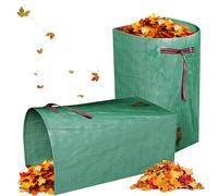 Dustpan Type Garden Waste Bags- 2 Pack 270L Garden Bag with Handles - Reusable Collapsible and Waterproof for Grass, Leaf, Soil, Rubbish