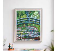 Dustproof Acrylic Display Box, Compatible with Le-go 31220 Bridge over the Water Lily Pond Model photo frame,wall-mounted display case(Models not Included）