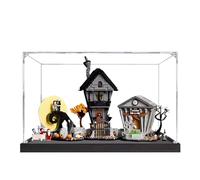 Dustproof Acrylic Display Box Compatible with Lego 21351 The Nightmare Before Christmas Display Case, Dustproof Box, Storage Box, Display Box (Only Display Box) (Black 2mm)