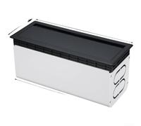 Dustproof Brush Integrated Aluminum Cable Management Box with Silent Flip Cover Damping for Space-Saving Setup (black)