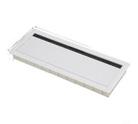 Dustproof Brush Integrated Aluminum Cable Management Box with Silent Flip Cover Damping for Space-Saving Setup (White lid)