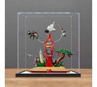 Dustproof clear acrylic display box, compatible with lego 21355 Knowledge is power model set display box, storage box, display cabinet (display box only) (Black Mirror 3mm)
