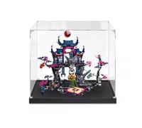 Dustproof clear acrylic display box, compatible with lego 71813 Mask of the Evil Wolf model set display box, storage box, display cabinet (display box only) (Black base 3mm)