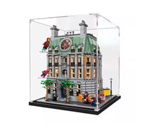 Dustproof clear acrylic display box, compatible with lego 76218 Holy of Holies model set display box, storage box, display cabinet (display box only) (Black base 3mm)