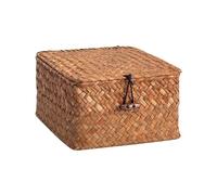 Dustproof Covered Handcrafted Rattan Storage Basket User Friendly Materials for Neat Organization in Various Rooms Proof Container