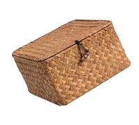 Dustproof Covered Handcrafted Rattan Storage Basket User Friendly Materials for Neat Organization in Various Rooms Proof Container
