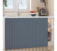 DustProof Curtain for Open ShelvesWaterproof Linen Shelf Curtain with Slidingfor Sliding DoorsSelfAdhesive Blue W90cm/H70cmHome Organization Solution