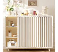 Dustproof Curtains for Open Shelves, Linen Material, Waterproof, Sliding Closet Curtains for Kitchen Curtains,Cabinet Curtains with Rails,Self-Adhesive Closet Curtains,Beige,65x85cm