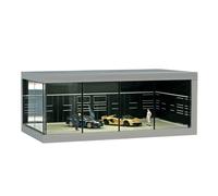 Dustproof Display Cabinet - LED Illuminated Organizer, Realistic Parking Space Box | Stackable Toy Vehicle Container with Clear Cover for Car Models Collector Shelf Setup and Mini Auto Exhibition