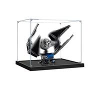 Dustproof display case for LEGO Star Wars TIE Interceptor 75382 model, transparent acrylic storage and display box to protect your collection (model not included).