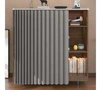 Dustproof Kitchen for Open Shelves Cabinet Dust Cover for Shoe Rac & Bookcases 210 x 100 cm Grey Sto Soluts Shelf Protector.