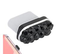 Dustproof Port Plug, Charging Port Cap, Phone Socket Protector, Rhinestone Dust Cover Stopper, Decoration Connector, Charm Seal for Blocking Damage in the Dirt Sand in the